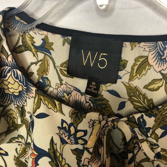W5 floral/ruffle collar blouse size M - Picture 5 of 7